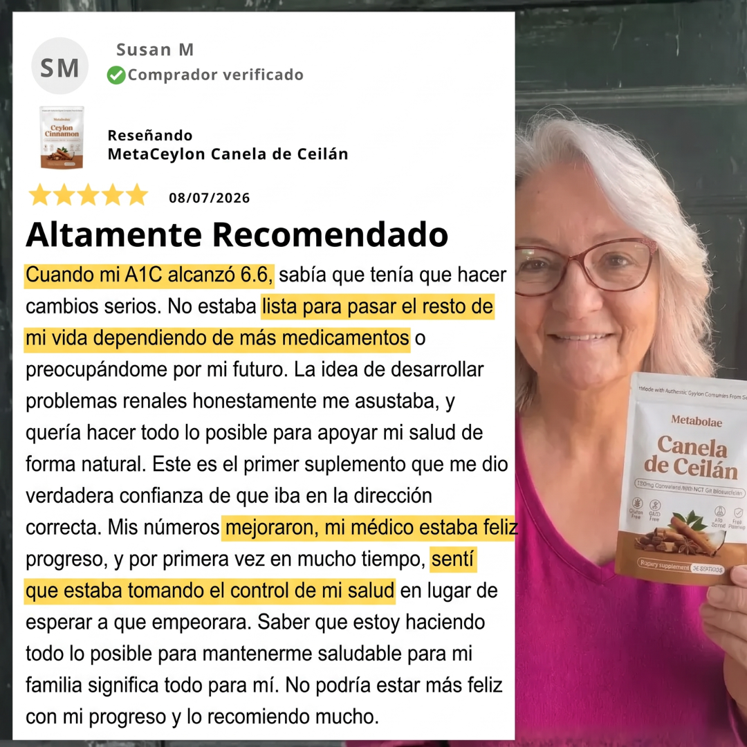 Canela de Ceilán 7200 mg equivalente con aceite MCT